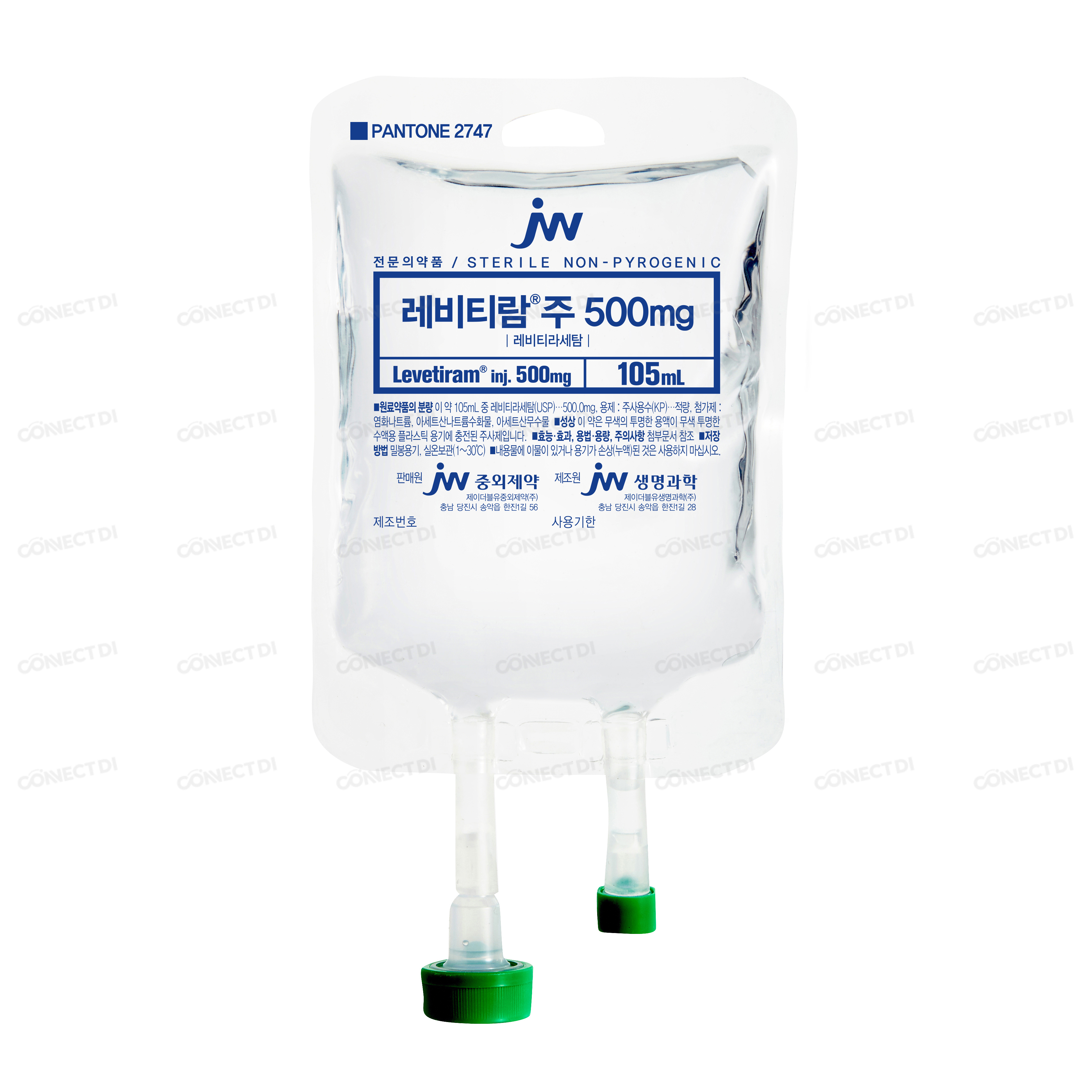 레비티람주500mg 105mL/백