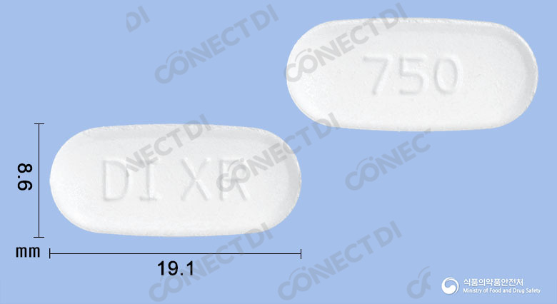 다이아폴민엑스알서방정 750mg